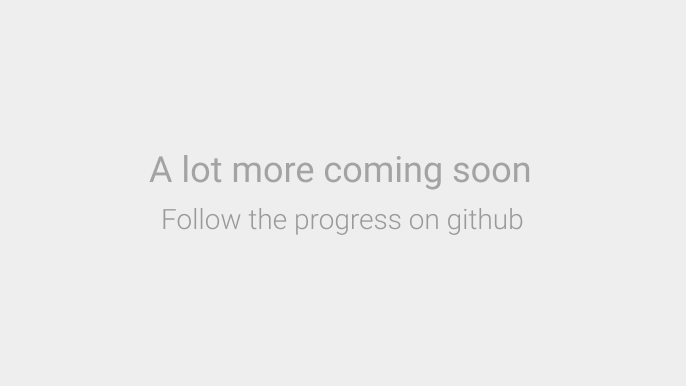Watch the github repo for updates